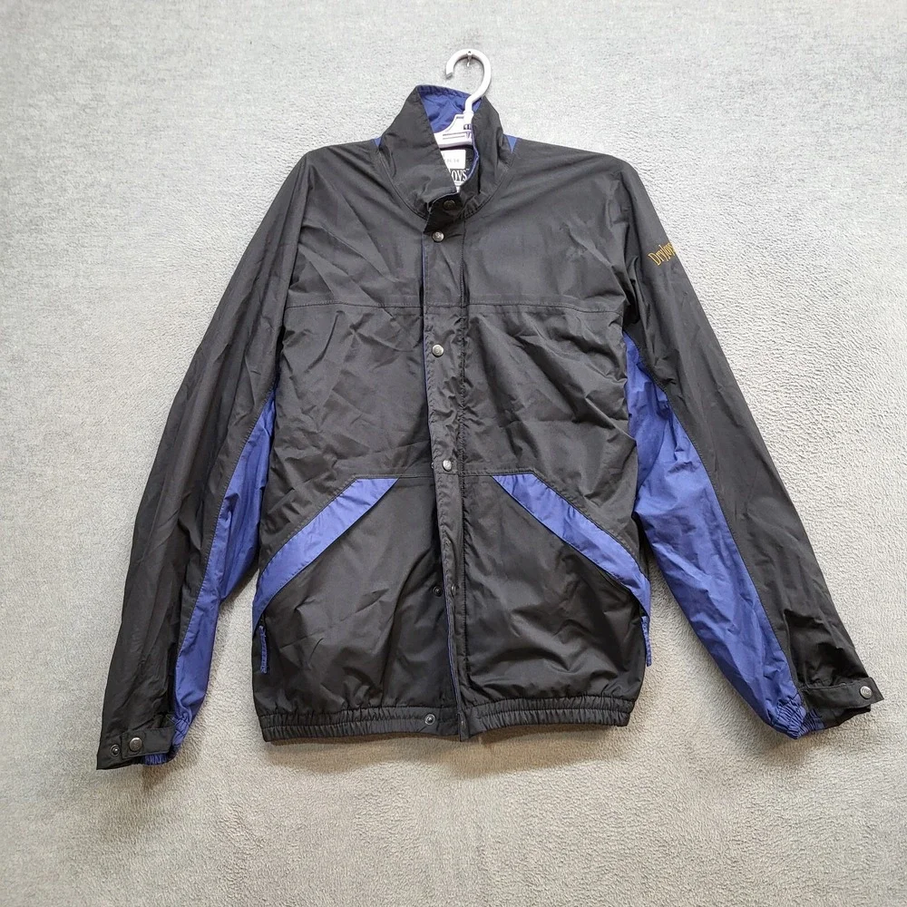 VINTAGE FootJoy Men Jacket Medium Black DryJoys Windbreaker Full Zip